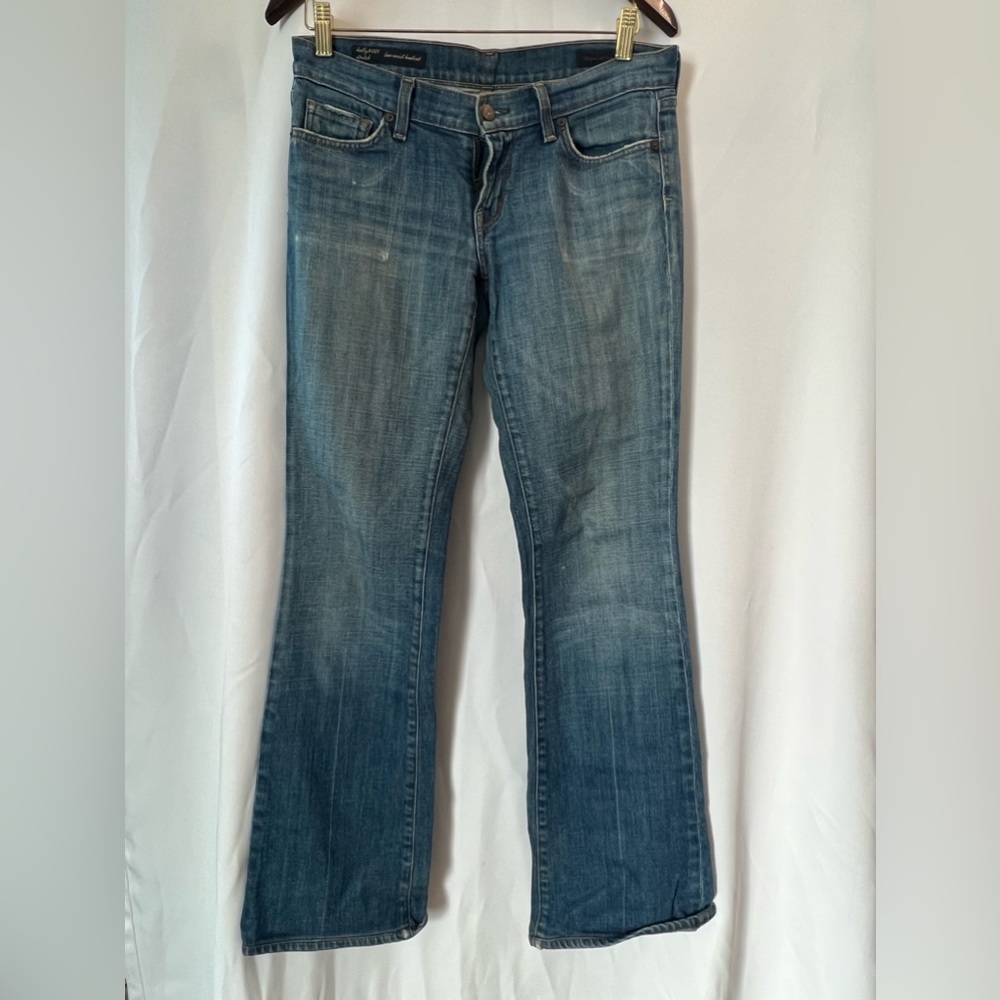 Medium wash low rise Kelly #001 bootcut jeans